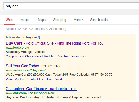Ford PPC Advert