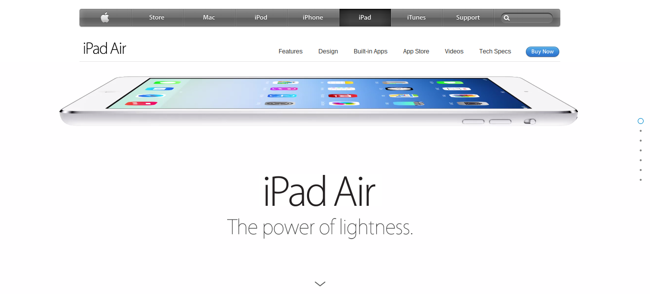 Apple iPad Air PPC Landing Page