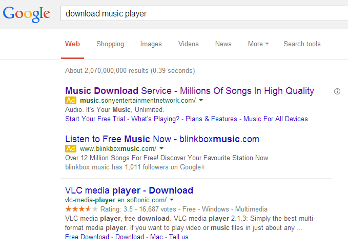 Sony Entertainment PPC Advert