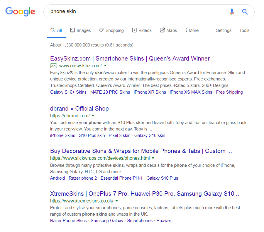 EazySkinz-PPC-search-advert.png